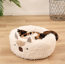 Lade das Bild in den Galerie-Viewer, Premium Haustierbett - ein warmes Plüschbett für Katzen &amp; Hunde
