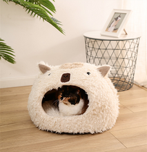 Lade das Bild in den Galerie-Viewer, Premium Haustierbett - ein warmes Plüschbett für Katzen &amp; Hunde
